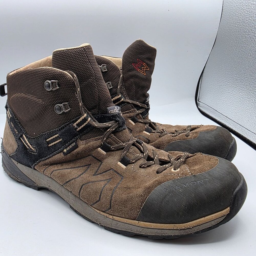 Garmont Santiago GTX Mens Hiking Boots Size 12 Brown Leather Camping Outdoors
